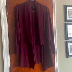 White House Black Market burgundy long cardigan. Size small. Like new